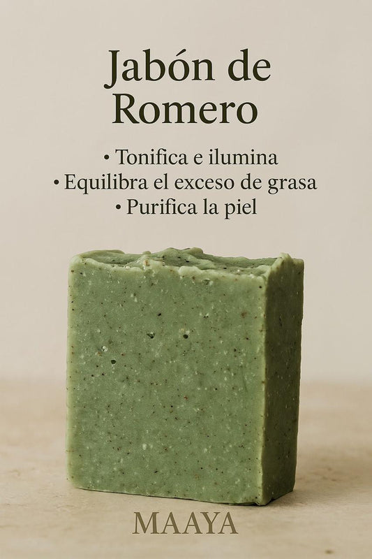 Jabón Artesanal de Romero 120g | Limpieza profunda, purificante y revitalizante – Maaya