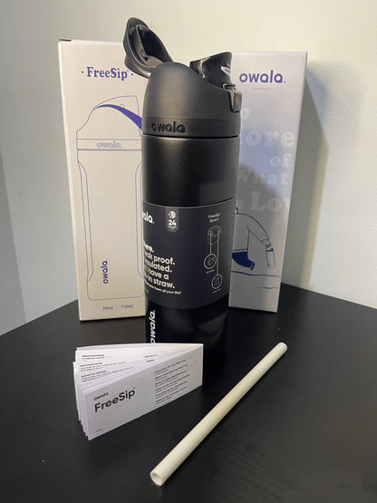 Termo Negro 710ml – Térmico con Popote