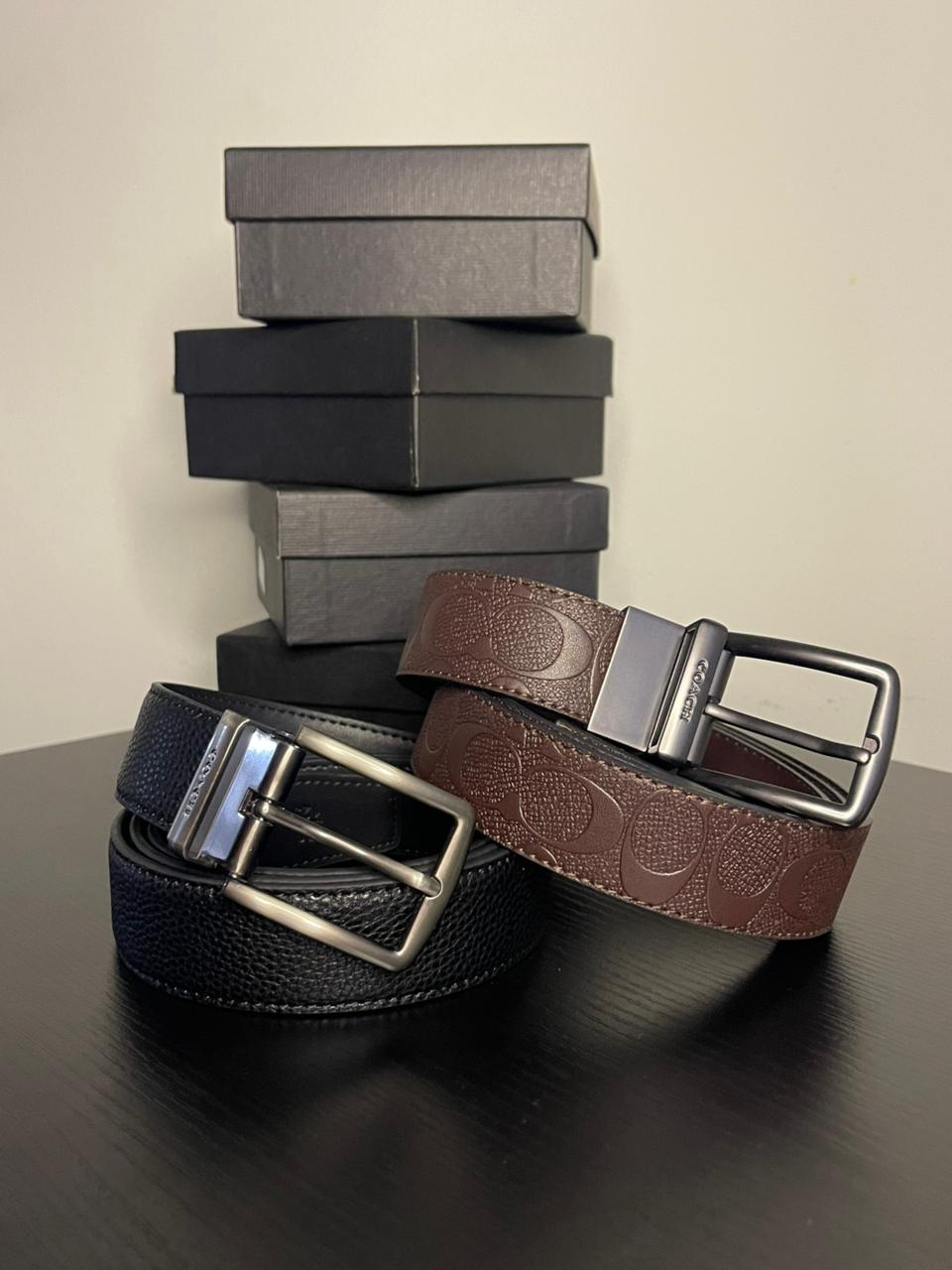 Duo Pack de Cinturones – Café + Negro (Ajustables de XS a XG)