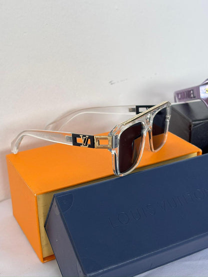 Lentes de Sol Estilo LV – Diseño Premium con Detalles Dorados