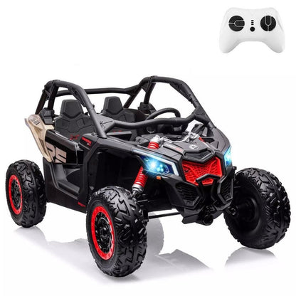 COCHE ELECTRICO MONTABLE PARA NIÑOS CAN AM BRP MAVERICK X3 / 2 BATERIAS 24V Y CONTROL REMOTO