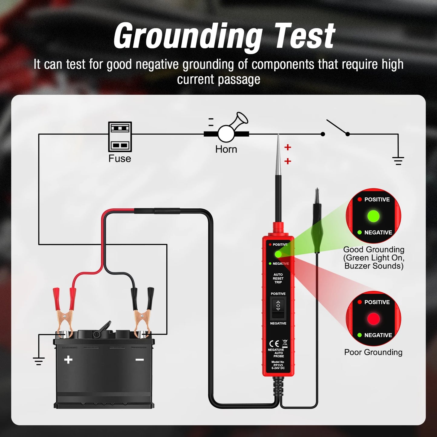 ¡Detecta fallas eléctricas al instante! ⚡ Probador de Circuitos 6-24V para Auto | Edición ViralDrops